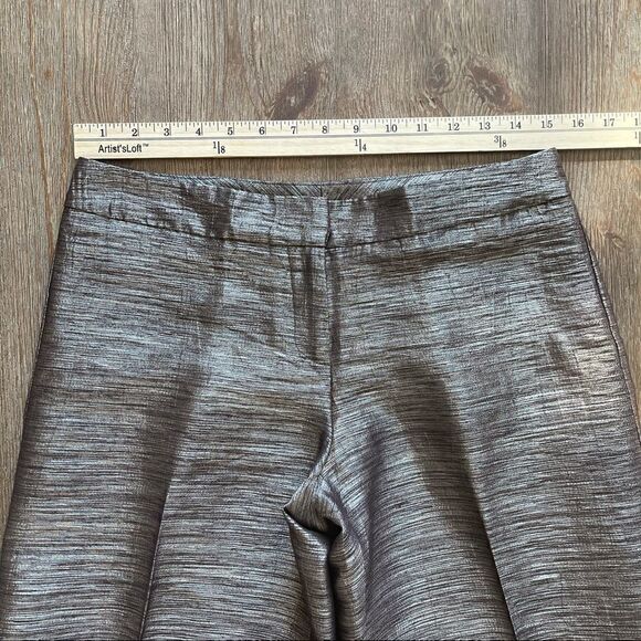Cache Textured Bronze Capris Gaucho Pants Size 4 - Picture 10 of 12